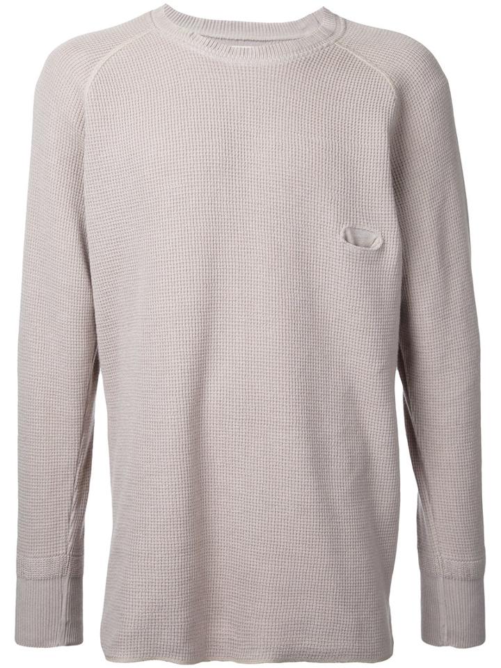 Bukht Crew Neck Jumper, Men's, Size: Large, Grey, Cotton