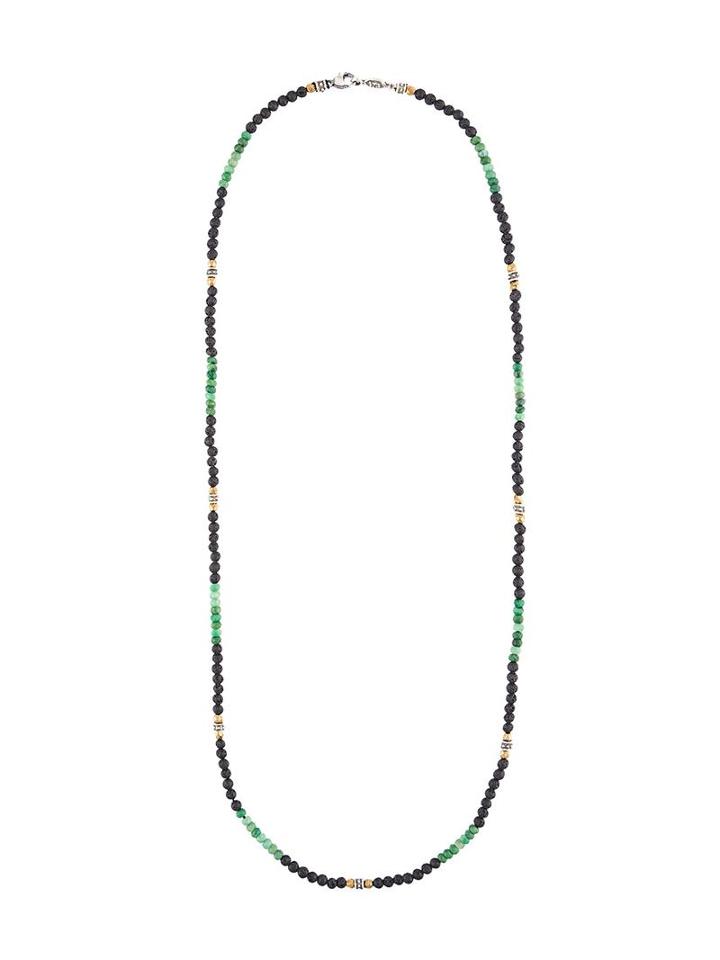 Roman Paul Beaded Necklace, Men's, Green
