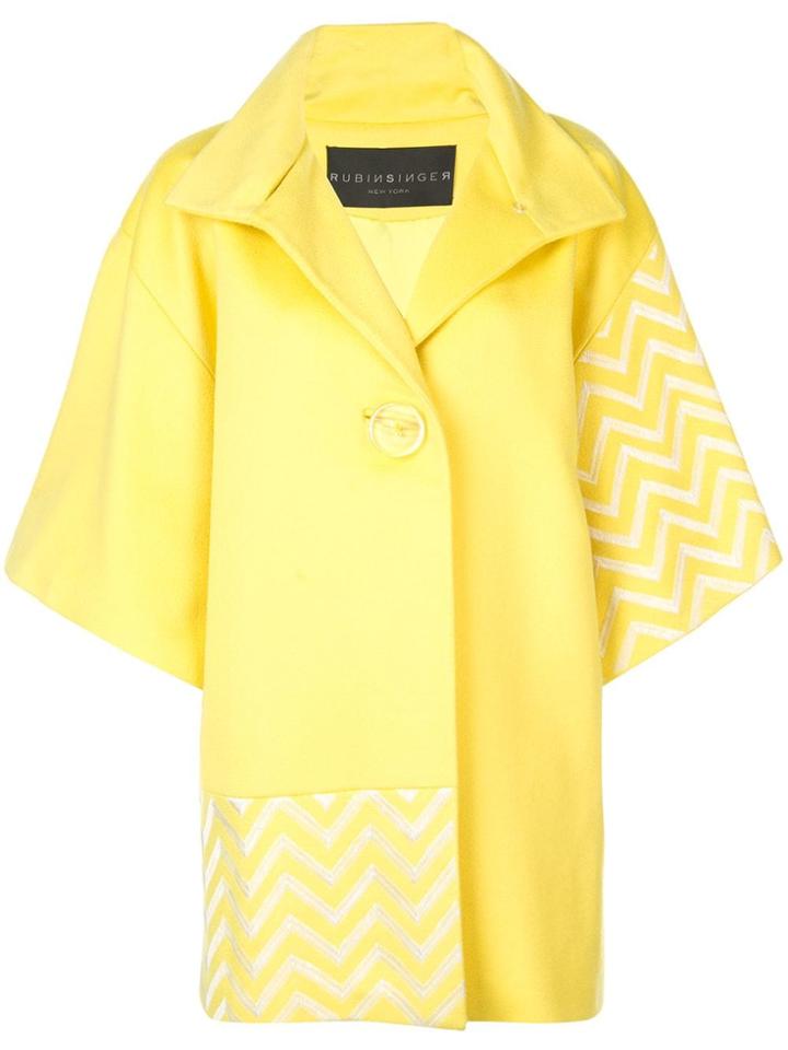Rubin Singer Chevron Detail Coat - Yellow
