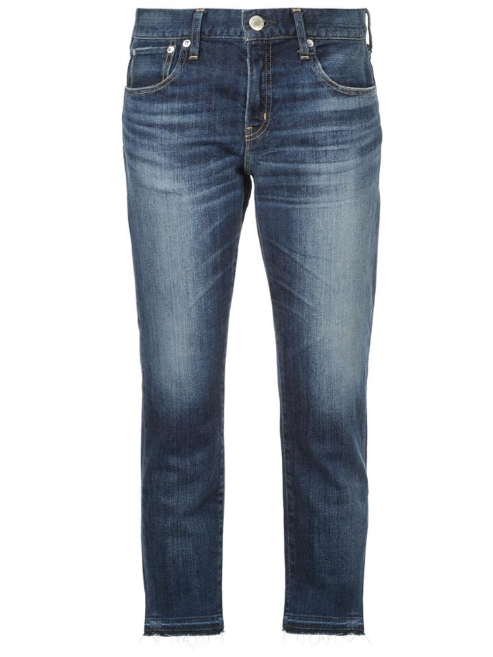 Red Card Cropped Jeans - Blue