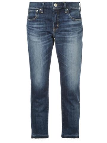 Red Card Cropped Jeans - Blue