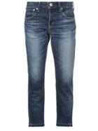 Red Card Cropped Jeans - Blue