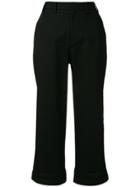Nº21 Cropped Flared Trousers - Black