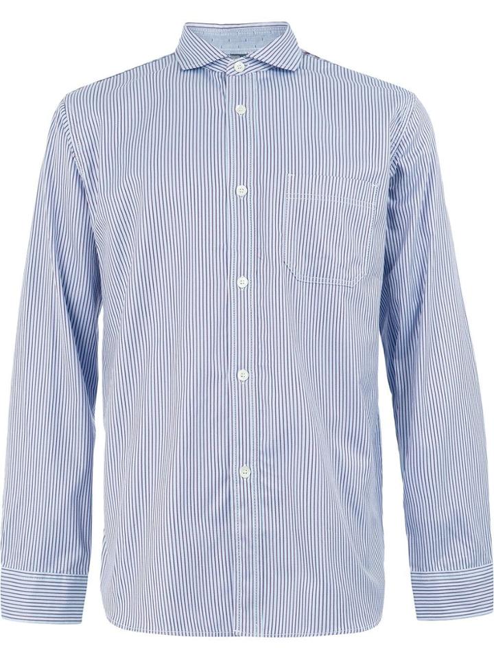 Junya Watanabe Man Check Panelled Shirt - Blue