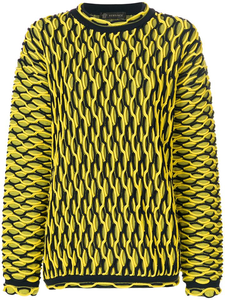 Versace Oversized Knit Jumper - Yellow & Orange