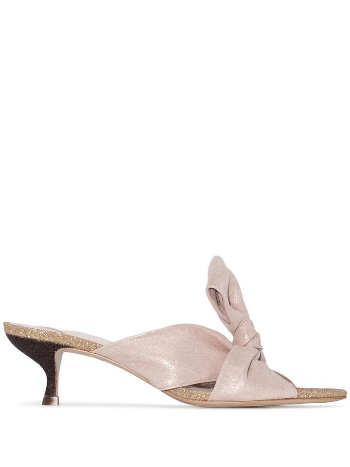 Sophia Webster Bonnie Bow Mules - Pink