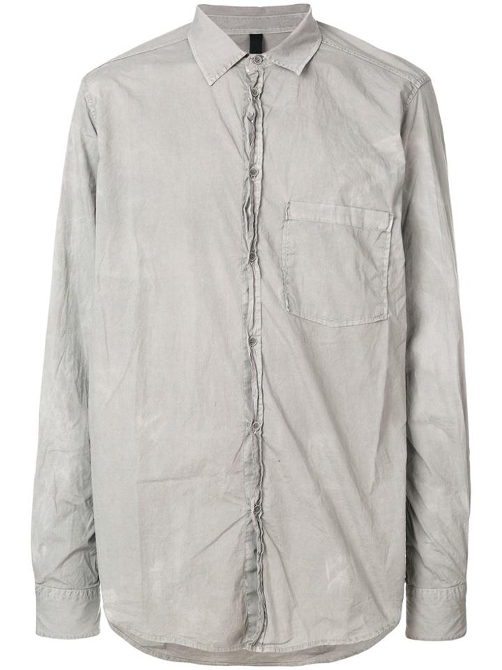 Poème Bohémien Creased Chest Pocket Shirt - Grey