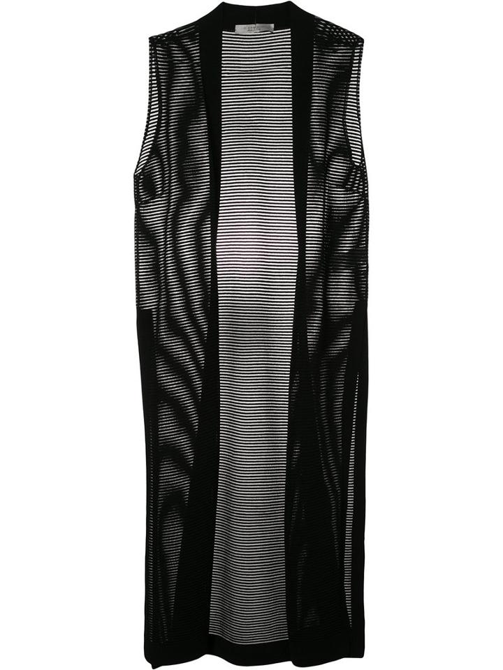 D.exterior Sleeveless Cardigan, Women's, Size: Small, Black, Polyester/viscose