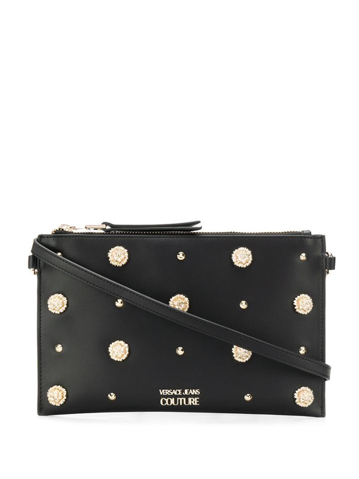 Versace Jeans Couture Lion Head Studs Clutch - Black