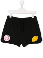 Stella Mccartney Kids Teen Fruit Embroidery Shorts - Black