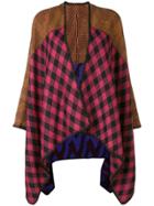 M Missoni Checked Panel Cape - Brown