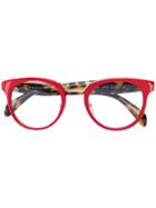 Prada Eyewear Round Frame Glasses - Red