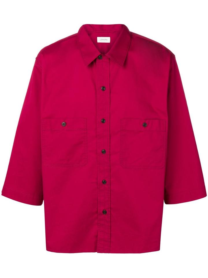 Lemaire Oversized Flared Shirt - Pink