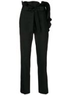 Valentino Frill Detail Trousers - Black