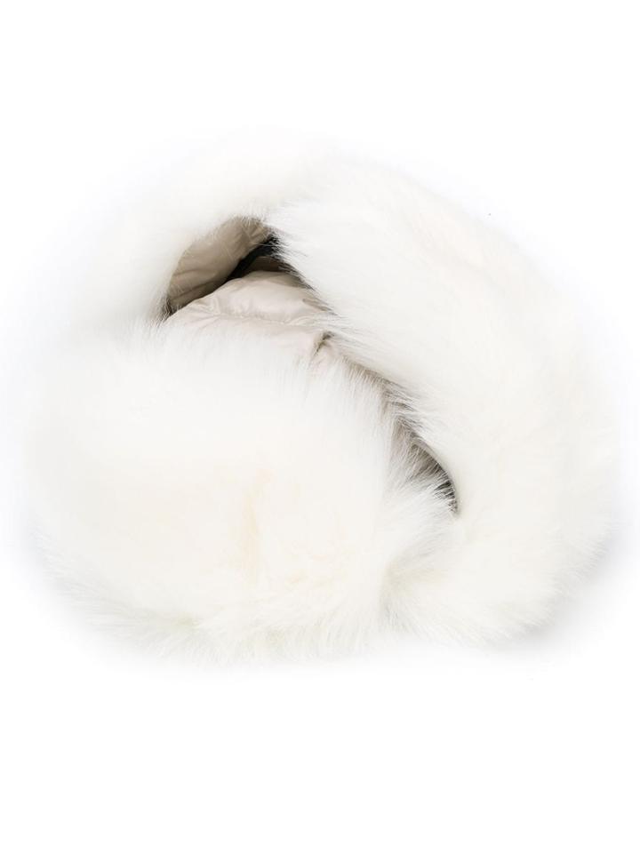 Woolrich Fur Trim Hat - White