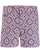 Mc2 Saint Barth Mosaic Print Swim Shorts - Pink
