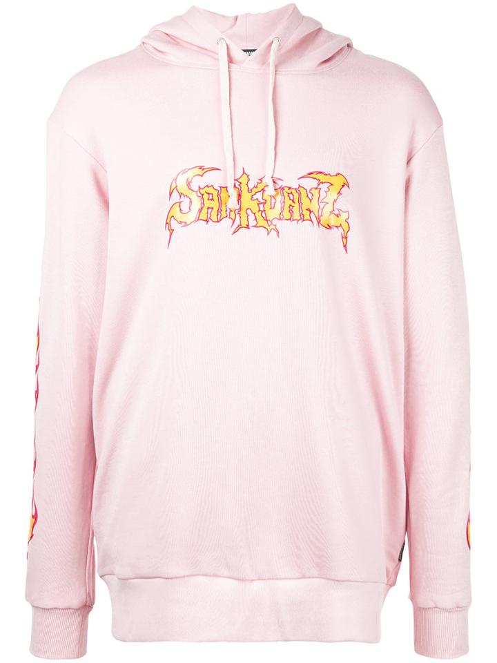 Sankuanz - Printed Hooded Sweatshirt - Men - Cotton - L, Pink/purple, Cotton