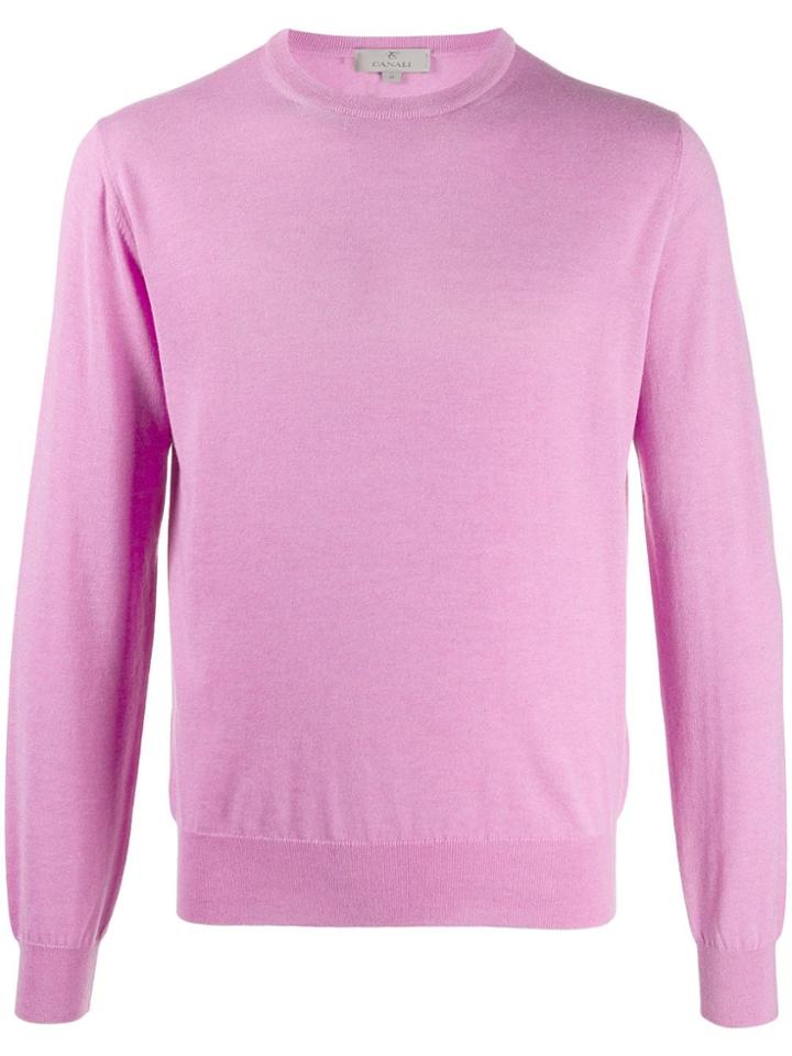 Canali Crew-neck Cashmere Jumper - Pink