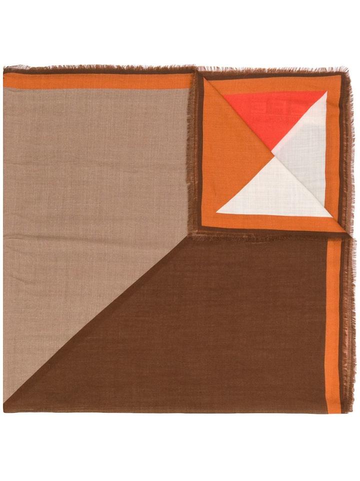 Fefè Geometric Scarf - Brown