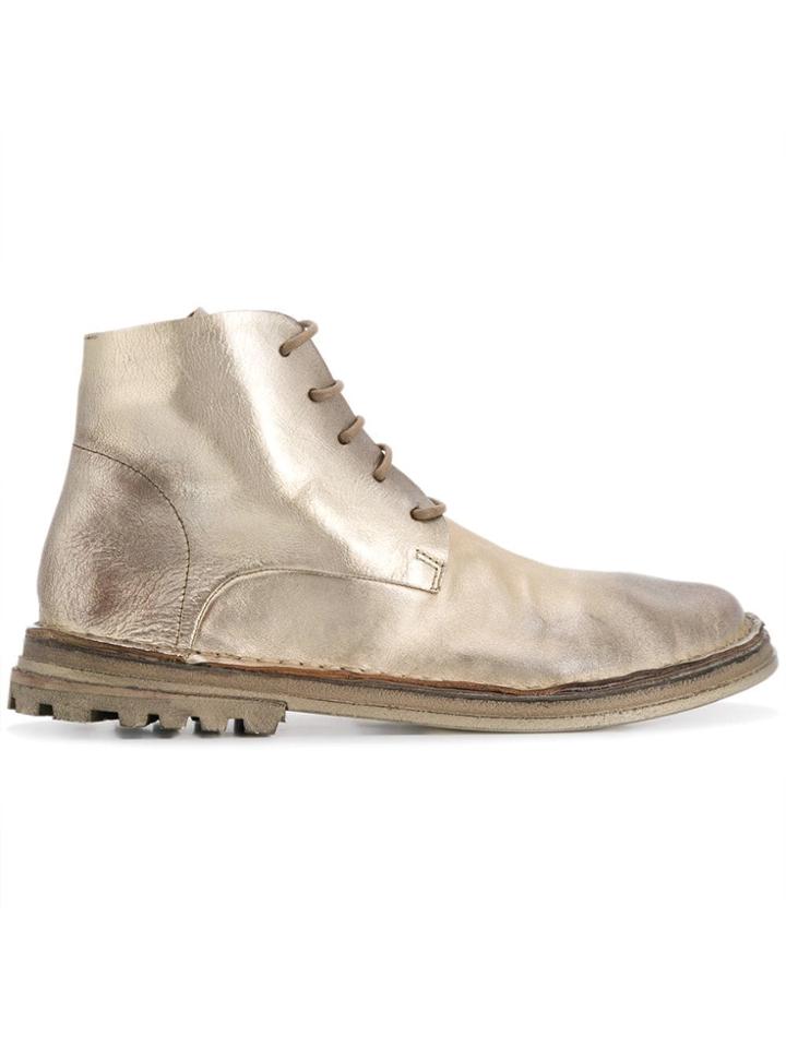 Marsèll Metallic Ankle Boots - Gold