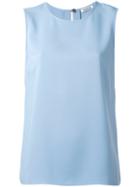 P.a.r.o.s.h. Split Back Tank, Women's, Size: Large, Blue, Polyester