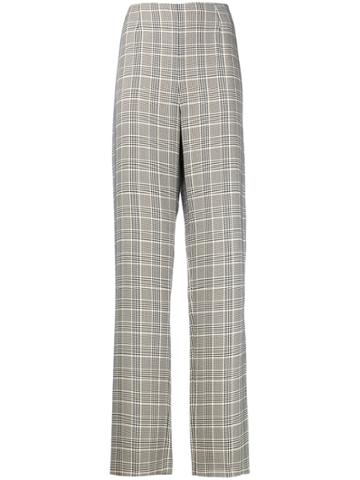 Emporio Armani Vintage Plaid Straight Trousers - Nude & Neutrals