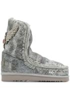 Mou Mou Fw101006c Eskimo 24 Eagle Patch Gksiro Leather/fur/exotic