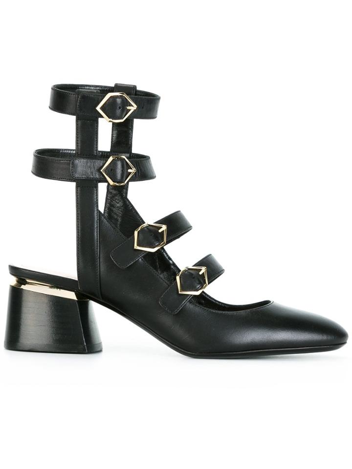 Nicholas Kirkwood 55mm Julia Block Heel Strap Pumps - Black