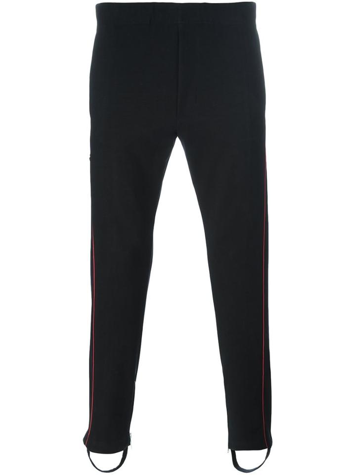 Alexander Mcqueen Straight Leg Trousers, Men's, Size: Medium, Black, Cotton/spandex/elastane