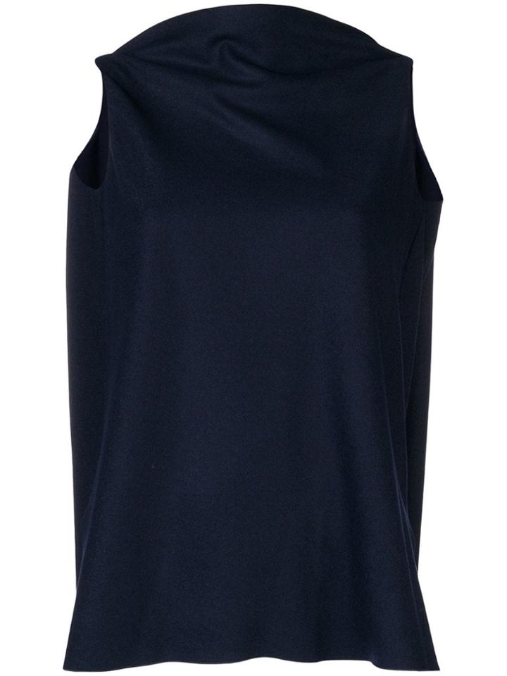 Jil Sander V-back Blouse - Blue