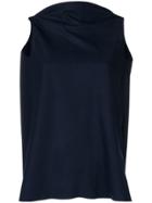 Jil Sander V-back Blouse - Blue