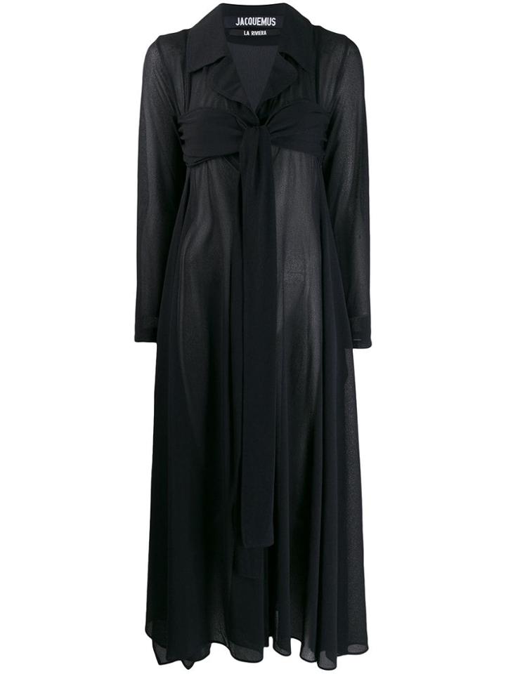 Jacquemus Knot Detail Midi Dress - Blue