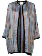 Forte Forte Striped Satin Jacket - Blue