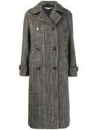 Stella Mccartney Striped Button-up Coat - Black