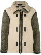 Rag & Bone Reversible Zipped Jacket, Women's, Size: Small, Green, Lamb Skin/sheep Skin/shearling/nylon/polyester