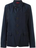 Fay Zipped Blazer Coat, Women's, Size: Medium, Blue, Polyester