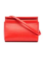 Calvin Klein 205w39nyc Red Top Zip Leather Cross-body Bag