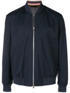 Paul Smith Zipped Bomber Jacket - Blue