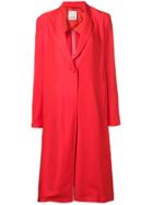 Pinko Single-breasted Duster Coat - Red