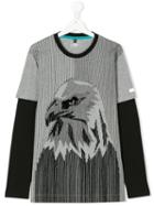 Armani Junior - Teen Eagle Layered T-shirt - Kids - Cotton - 14 Yrs, Grey