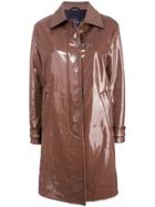 Fay Houndstooth Print Raincoat - Nude & Neutrals