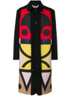 Walter Van Beirendonck 'frame' Coat, Men's, Size: Medium, Black, Silk/polyamide/virgin Wool