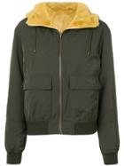 Army Yves Salomon Reversible Shell And Fur Jacket - Green