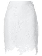 Msgm Macramé Lace Skirt - White