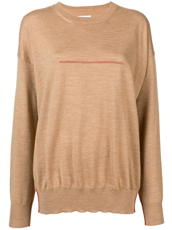 Mm6 Maison Margiela Pinch Sweater - Nude & Neutrals