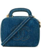 Chanel Vintage Denim Vanity Case, Blue