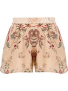Pierre-louis Mascia Floral Print Shorts - Neutrals