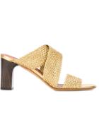 Michel Vivien Metallic Weaving Mules