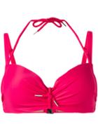 Marlies Dekkers - Musubi Plunge Bikini Top D-size + - Women - Nylon/polyester/spandex/elastane - 75e, Pink/purple, Nylon/polyester/spandex/elastane