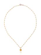 Gigi Clozeau Yellow Rg Bead Diamond And Rose Gold Necklace
